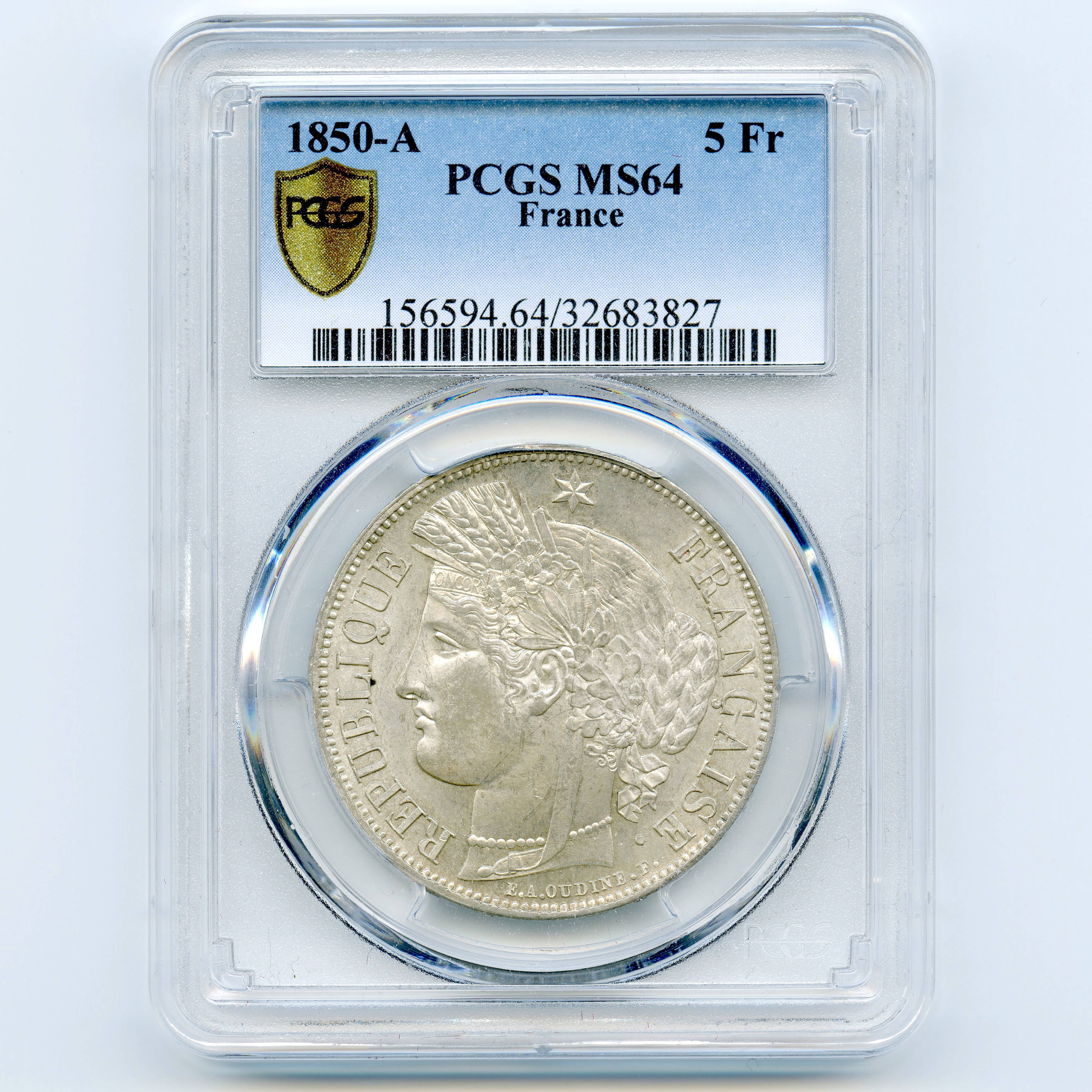 IIème République - 5 Francs - 1850 A avers