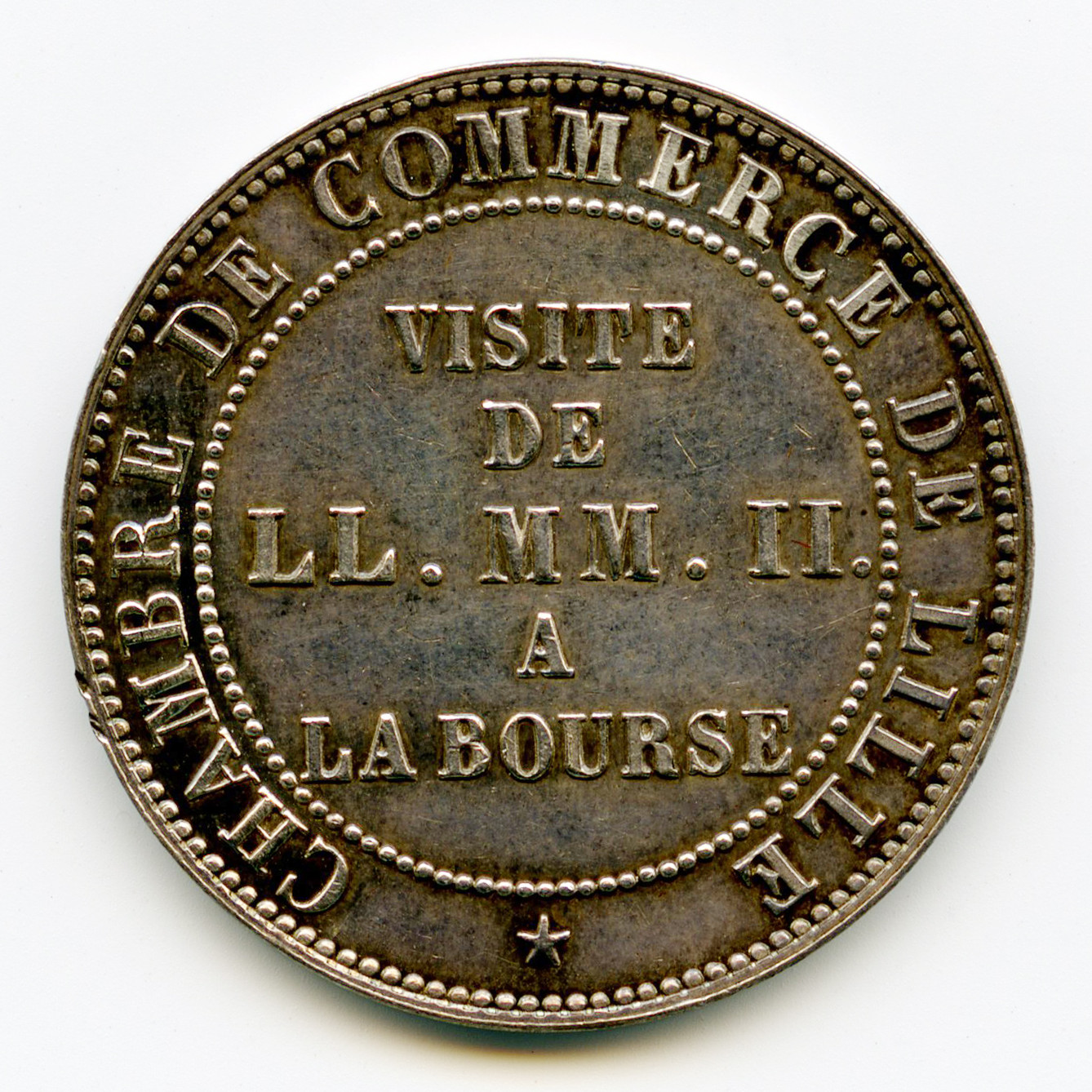 Napoléon III - Module de 5 Centimes - Lille - 1853 revers