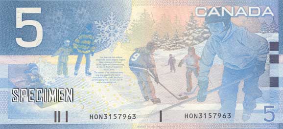 5 dollars canadiens (CAD)