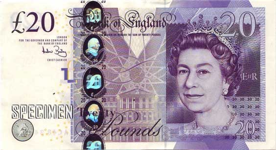 20 livres sterling (GBP)