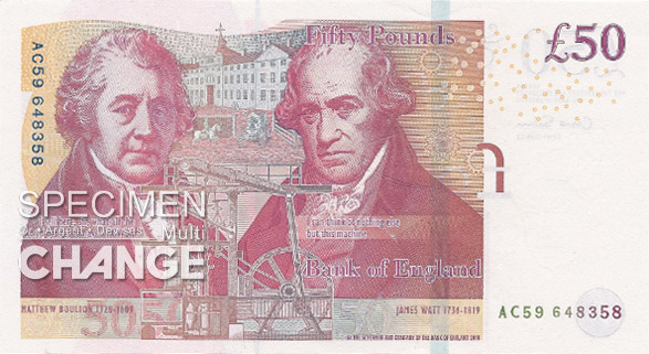 nouveau 50 livres sterling (GBP)