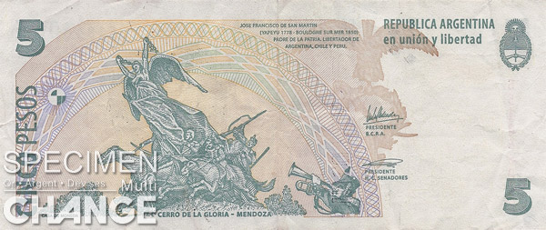 5 pesos argentins (ARS)