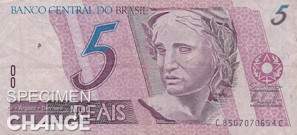 5, réal brésilien (BRL) 5 réaux brésiliens (BRL)