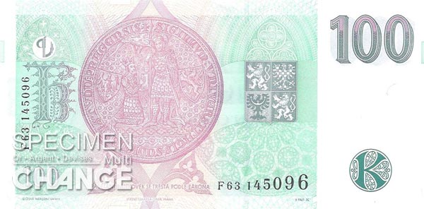 100 couronnes tchèques (CZK) 100 couronnes tchèques (CZK)