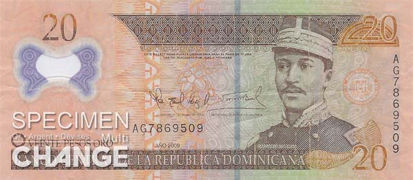 20 pesos dominicains (DOP)