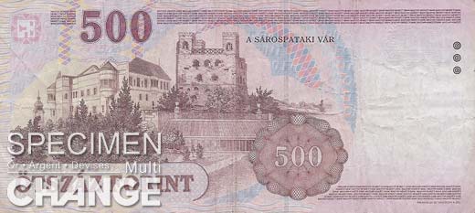 500 forints hongrois (HUF) 500 forints hongrois (HUF)
