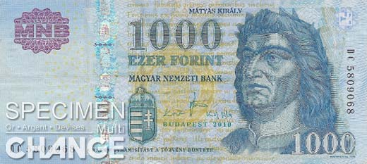 1.000 forints hongrois (HUF) 1.000 forints hongrois (HUF)