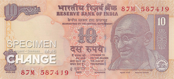 10 roupies indiennes (INR) 10 roupies indiennes (INR)
