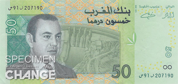 50 dirhams marocains (MAD)