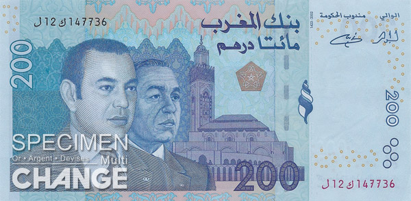 200 dirhams marocains (MAD)