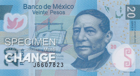 20 pesos mexicains (MXN) 20 pesos mexicains (MXN)