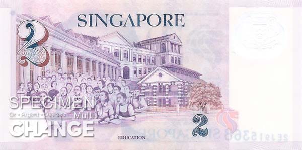 2 dollars singapouriens (SGD)