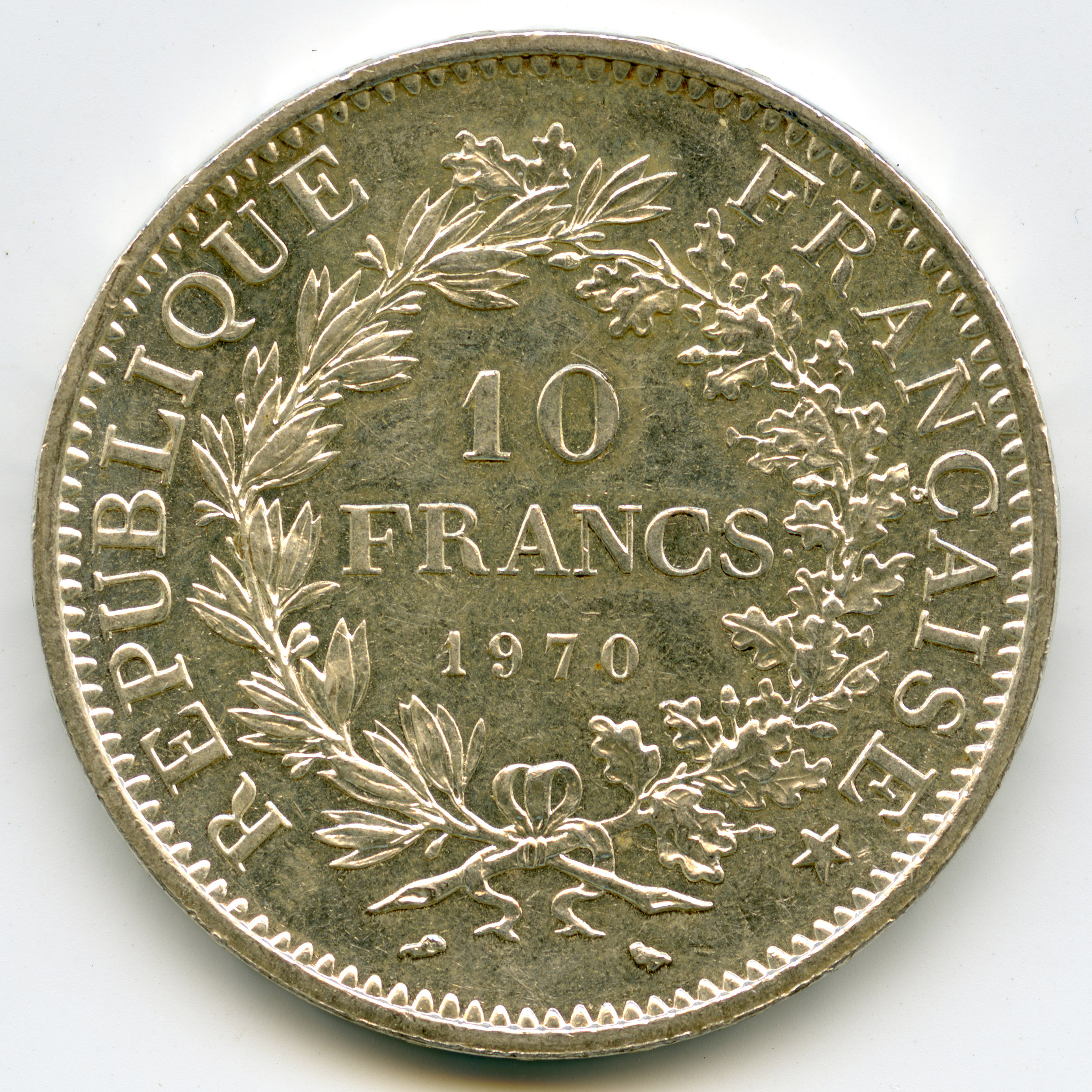 10 Francs Hercule revers
