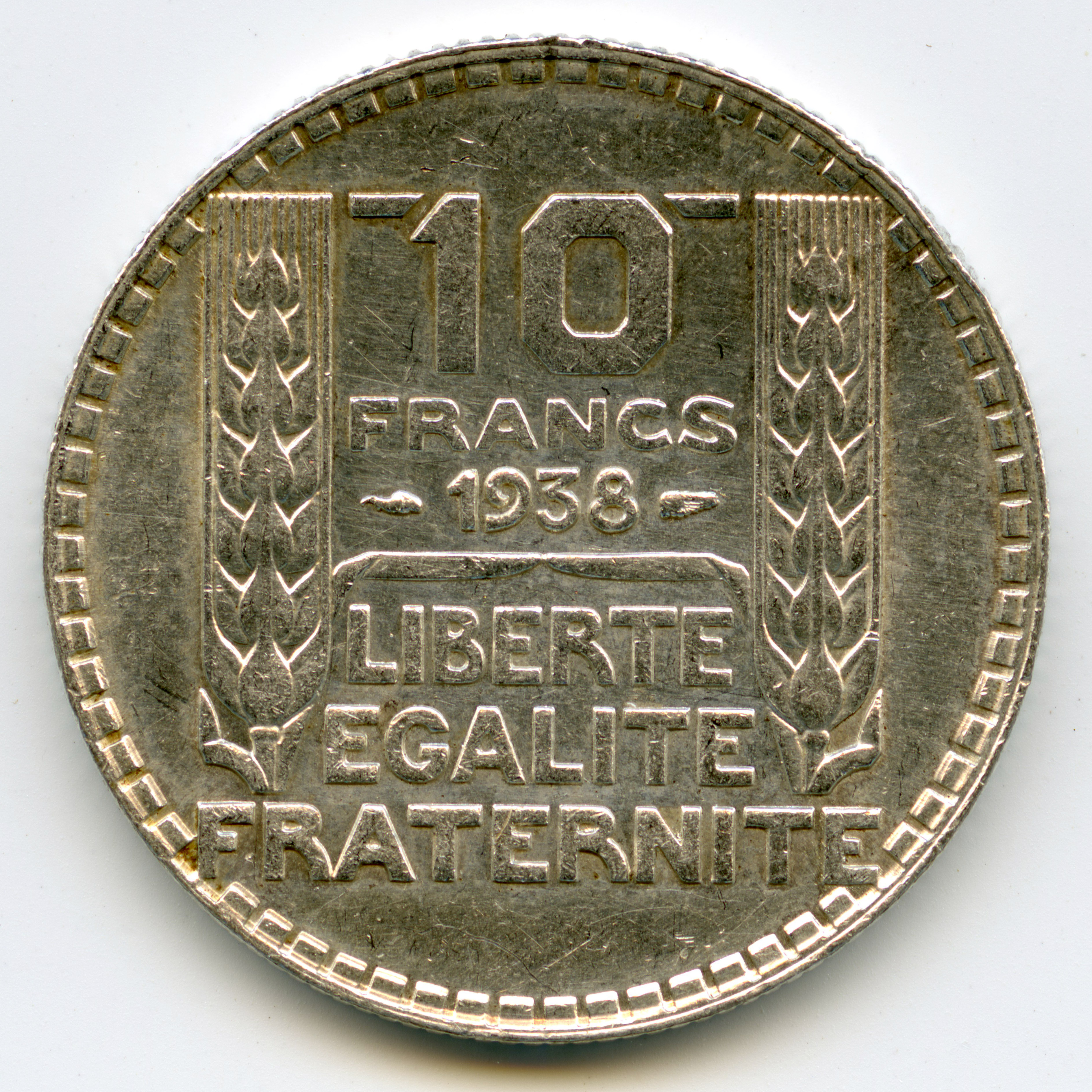 10 Francs Turin revers