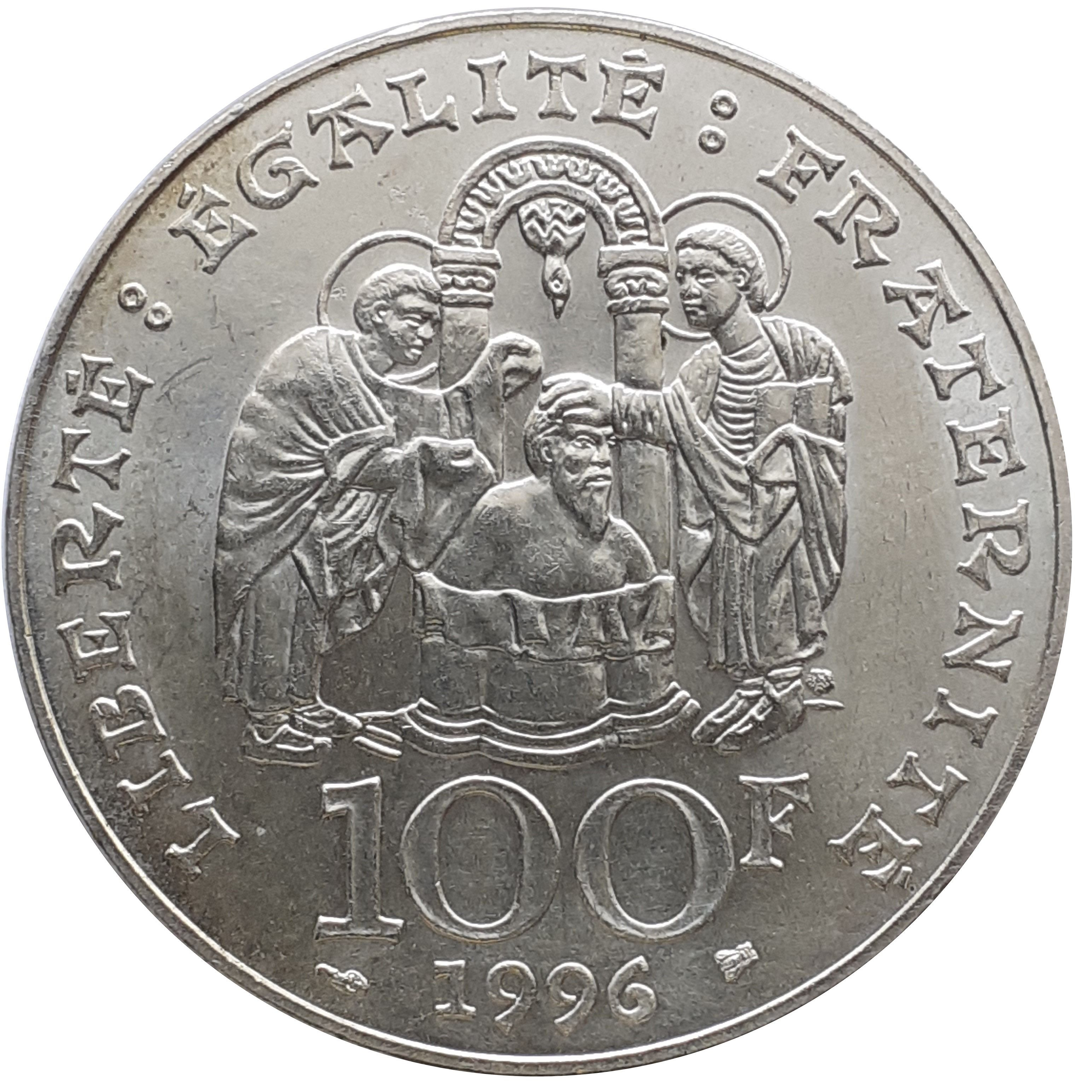 100 Francs "Clovis" - 1996 revers