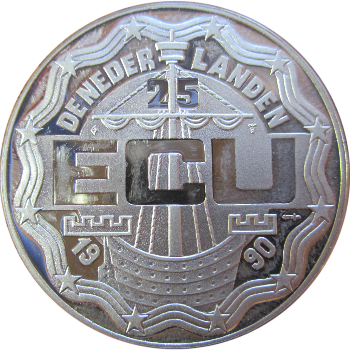 Pays-Bas - 25 ECU - 1990 revers