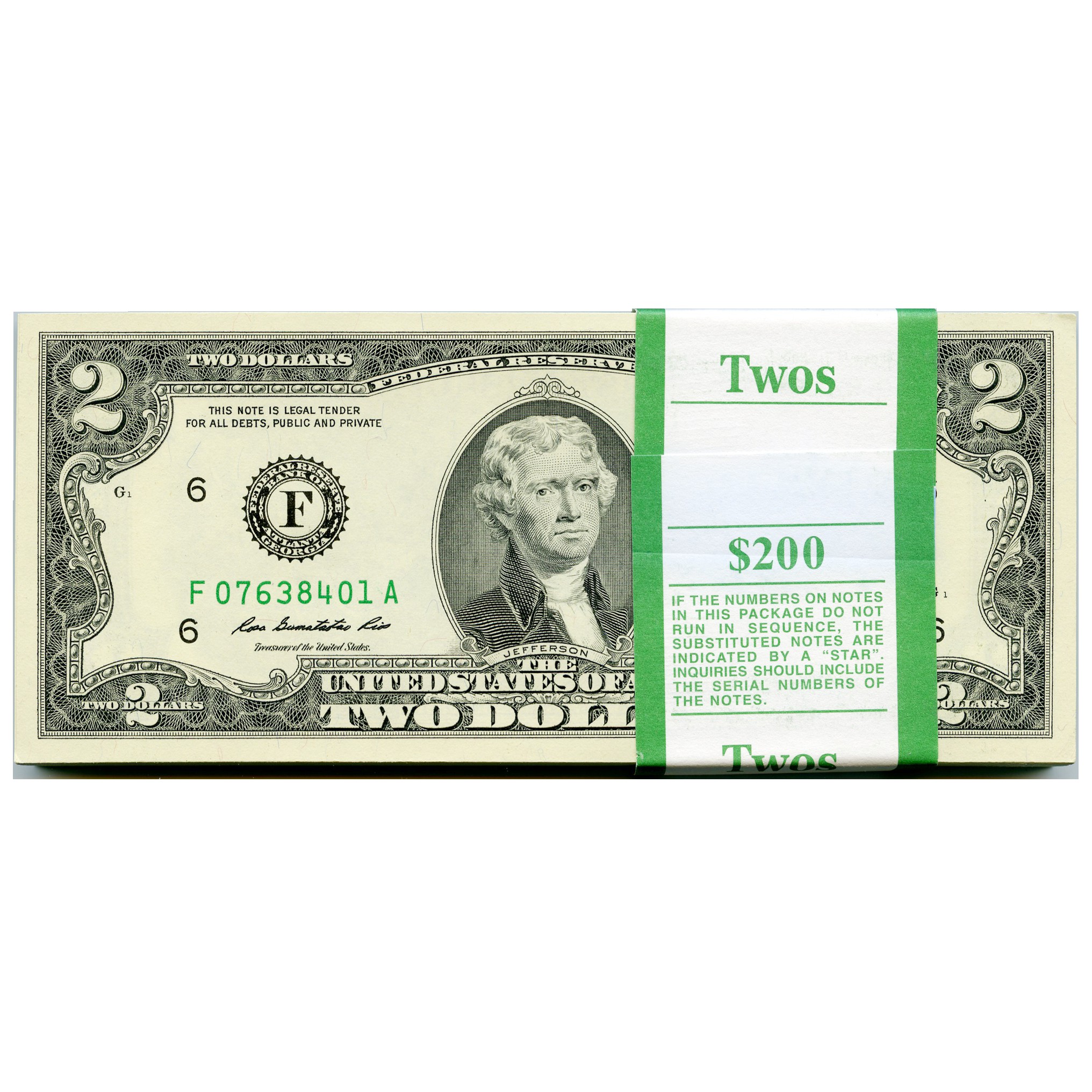 USA - 2 Dollars - F07638401A avers