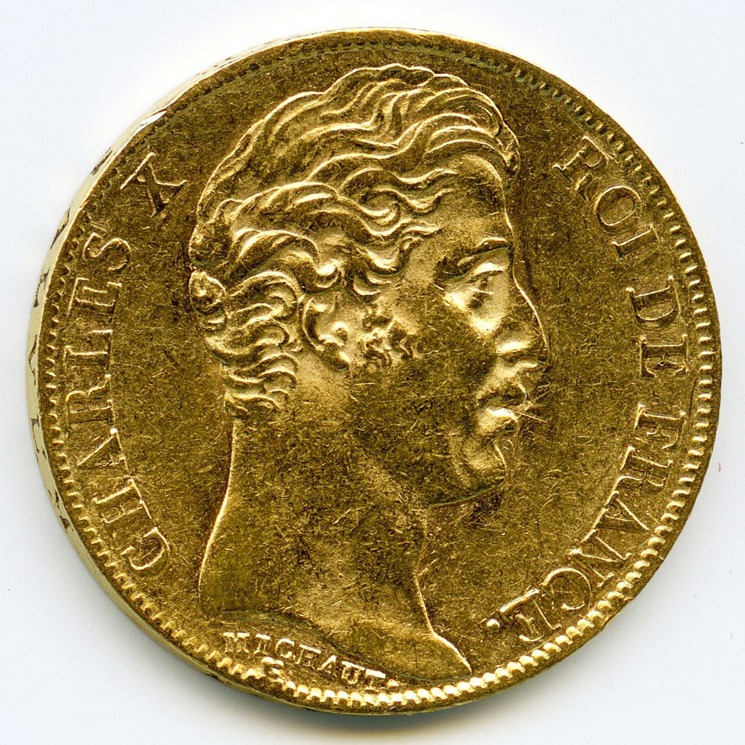 Charles X - 20 Francs - 1827 A avers
