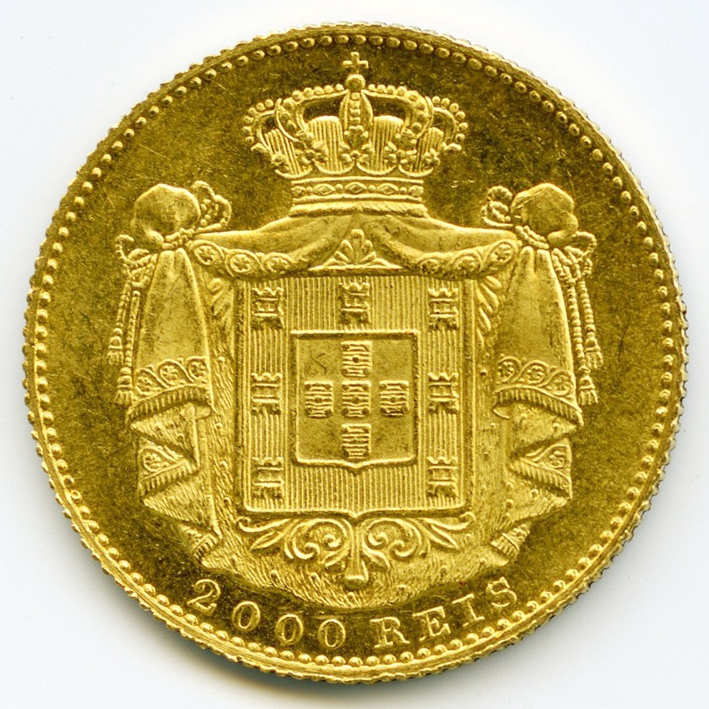 Portugal - 2 000 Reis - 1878 revers Portugal - 2 000 Reis - 1878 revers