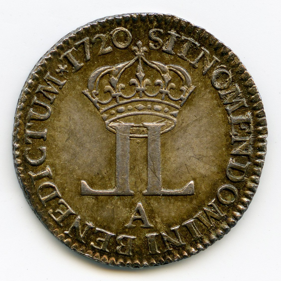 Louis XV - 1 Livre - 1720 A revers Louis XV - 1 Livre - 1720 A revers