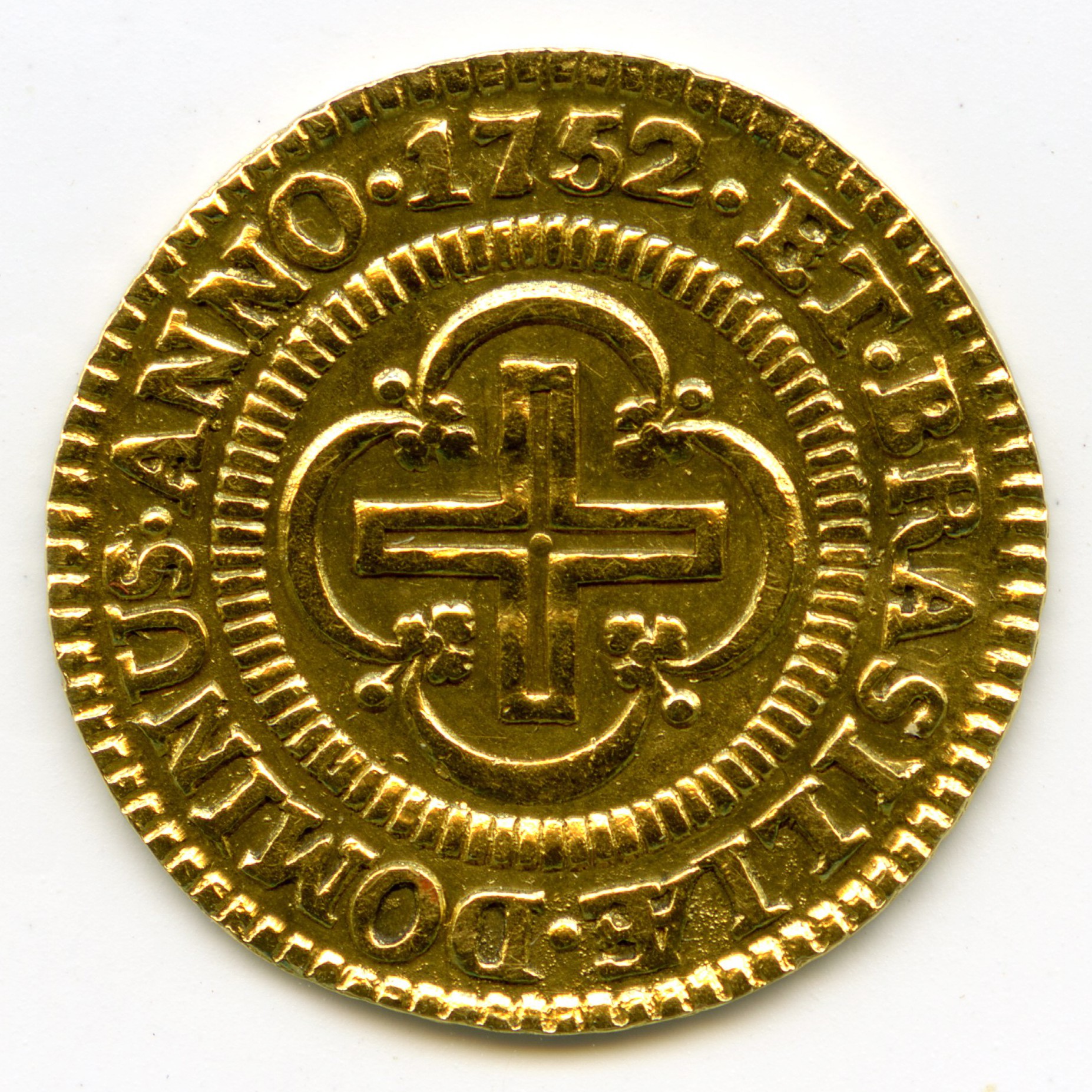 Brésil - 1000 Reis - 1752 revers Brésil - 1000 Reis - 1752 revers