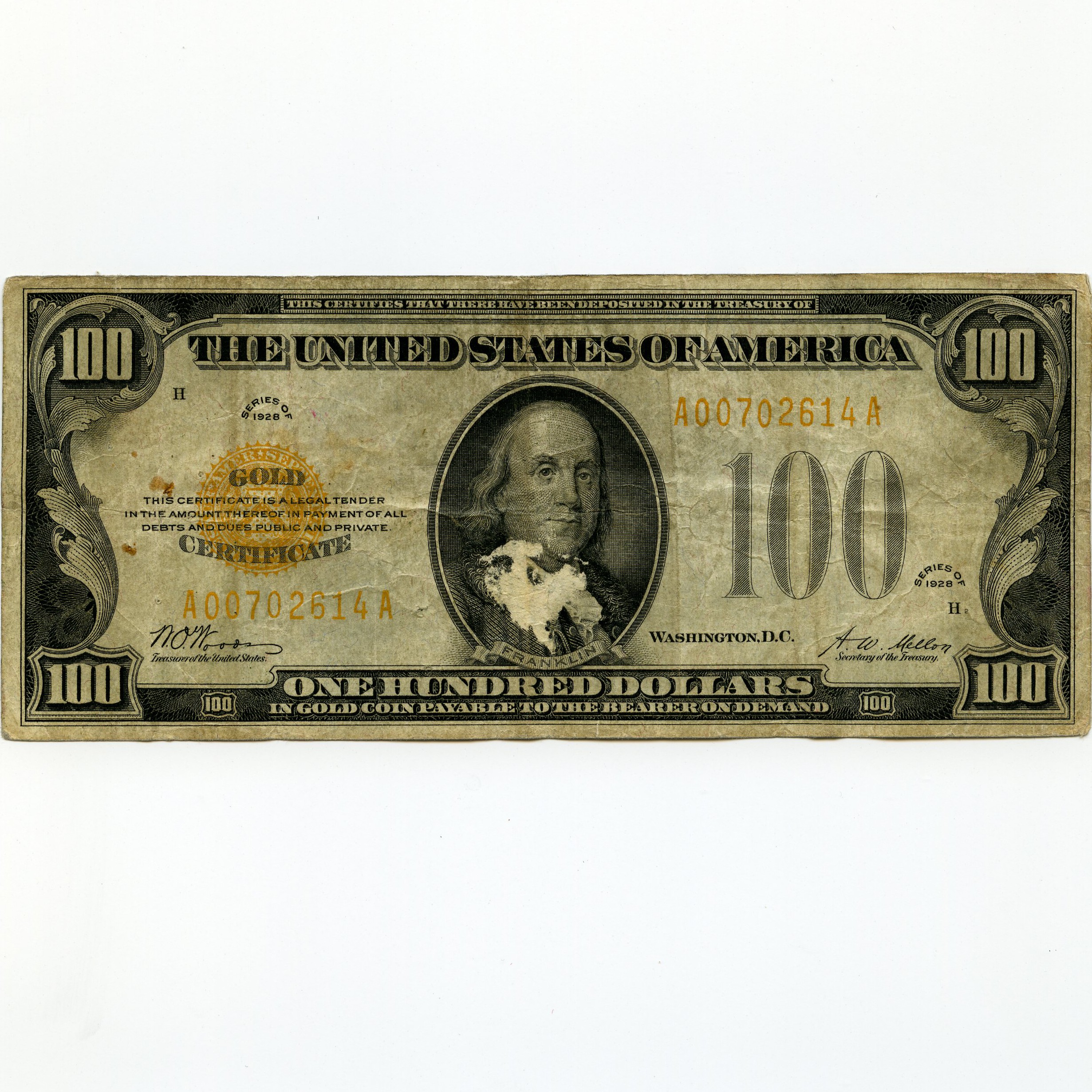 USA - 100 Dollars - A00702614A avers
