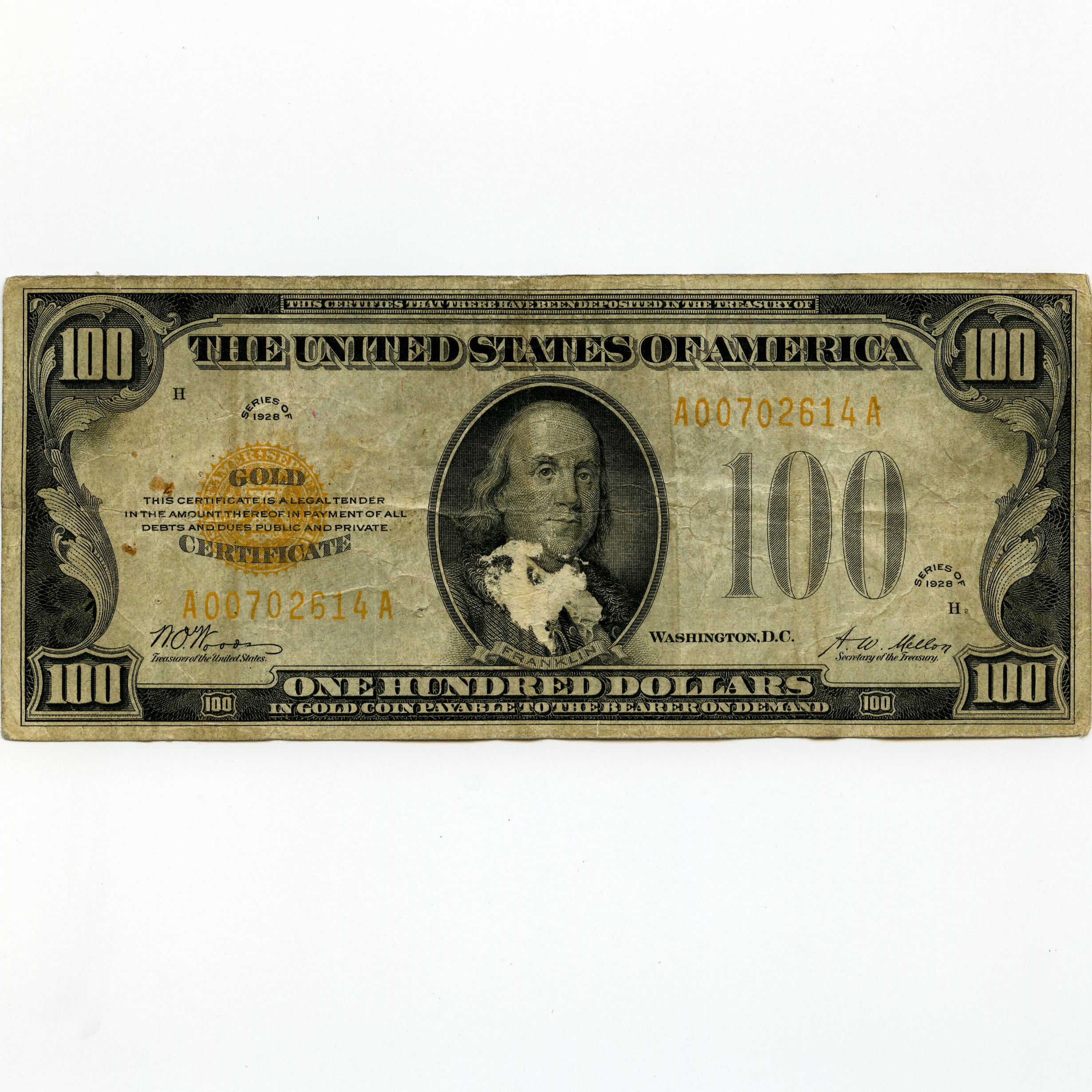 USA - 100 Dollars - A00702614A avers USA - 100 Dollars - A00702614A avers