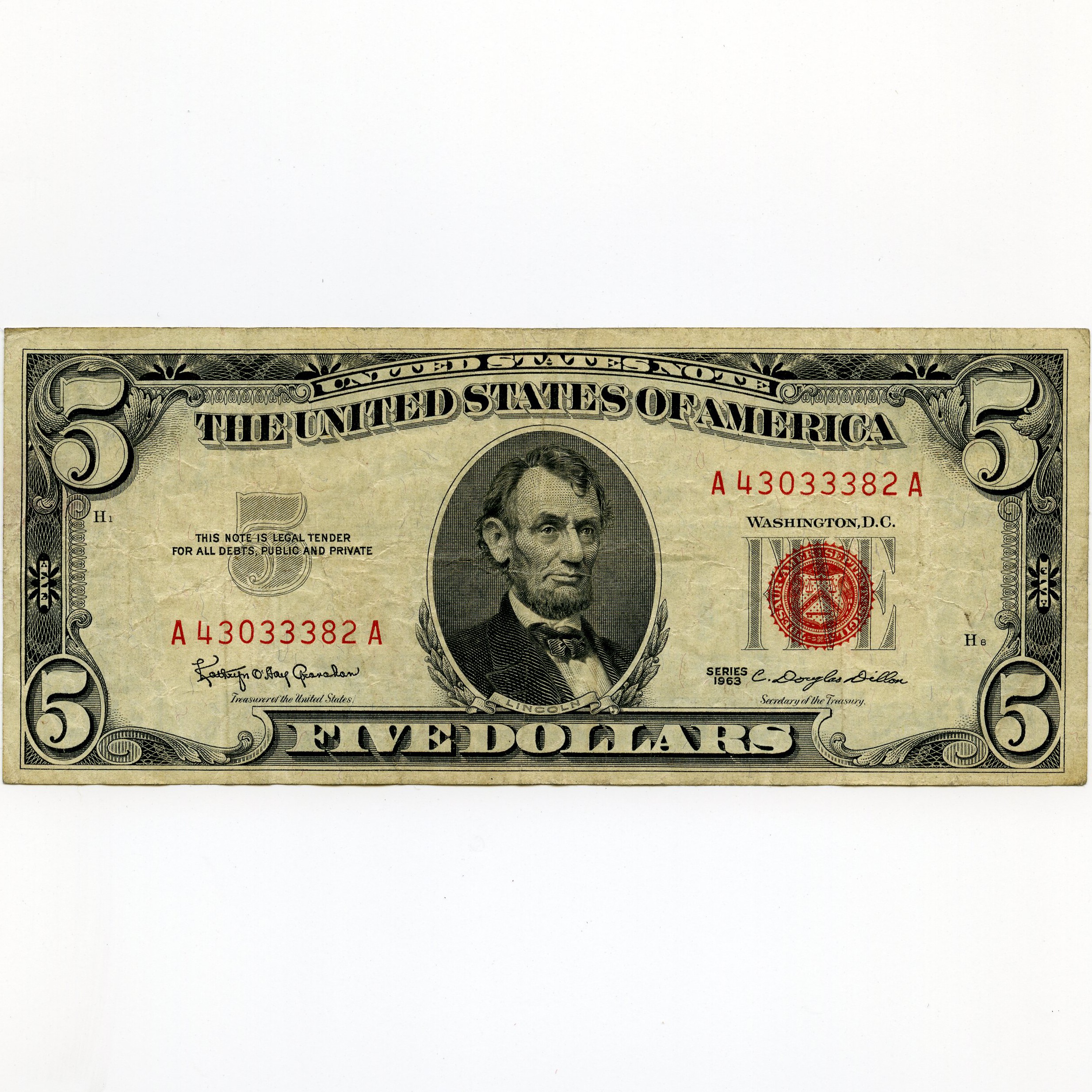 USA - 5 Dollars - A43033382A avers USA - 5 Dollars - A43033382A avers