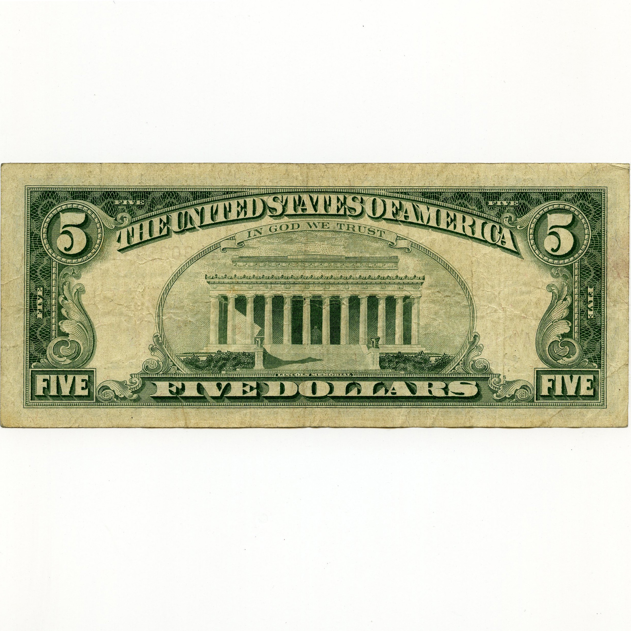 USA - 5 Dollars - A43033382A revers USA - 5 Dollars - A43033382A revers