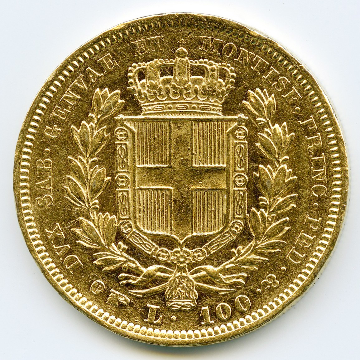 Italie - 100 Lire - 1834 revers Italie - 100 Lire - 1834 revers