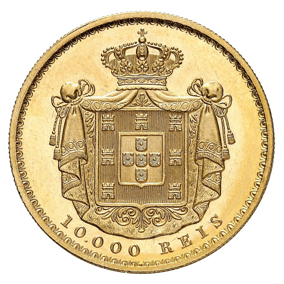 Portugal - 10 000 Reis - 1879 revers Portugal - 10 000 Reis - 1879 revers