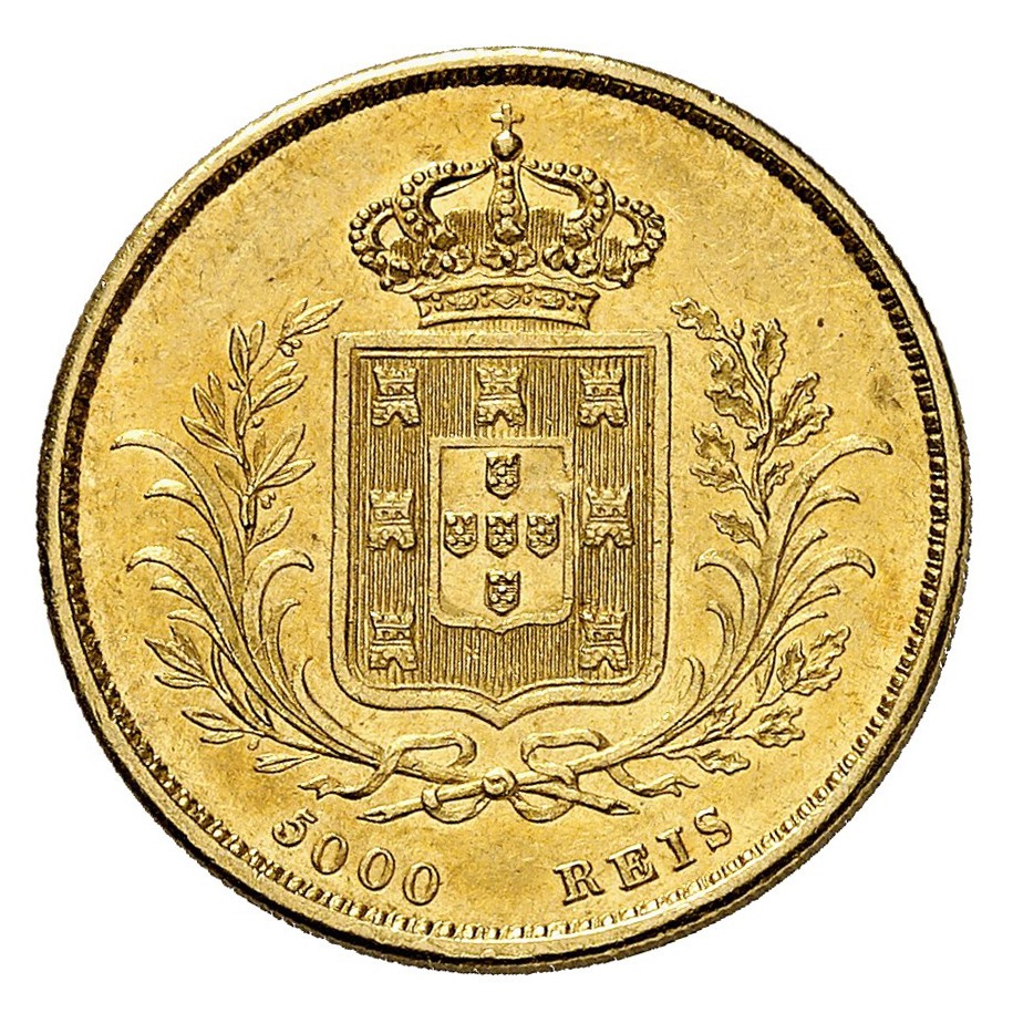 Portugal - 5 000 Reis - 1863 revers