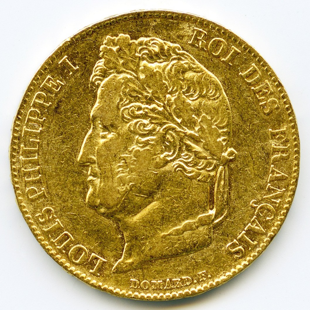 Louis-Philippe Ier - 20 Francs - 1844 A avers