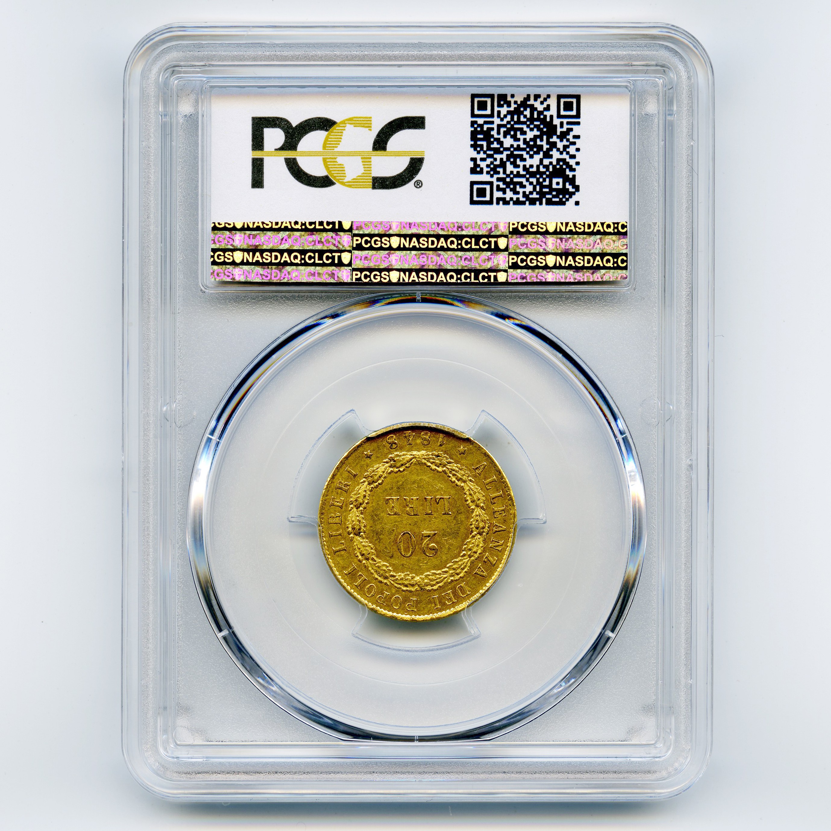 Venise - 20 Lire - 1848 revers Venise - 20 Lire - 1848 revers