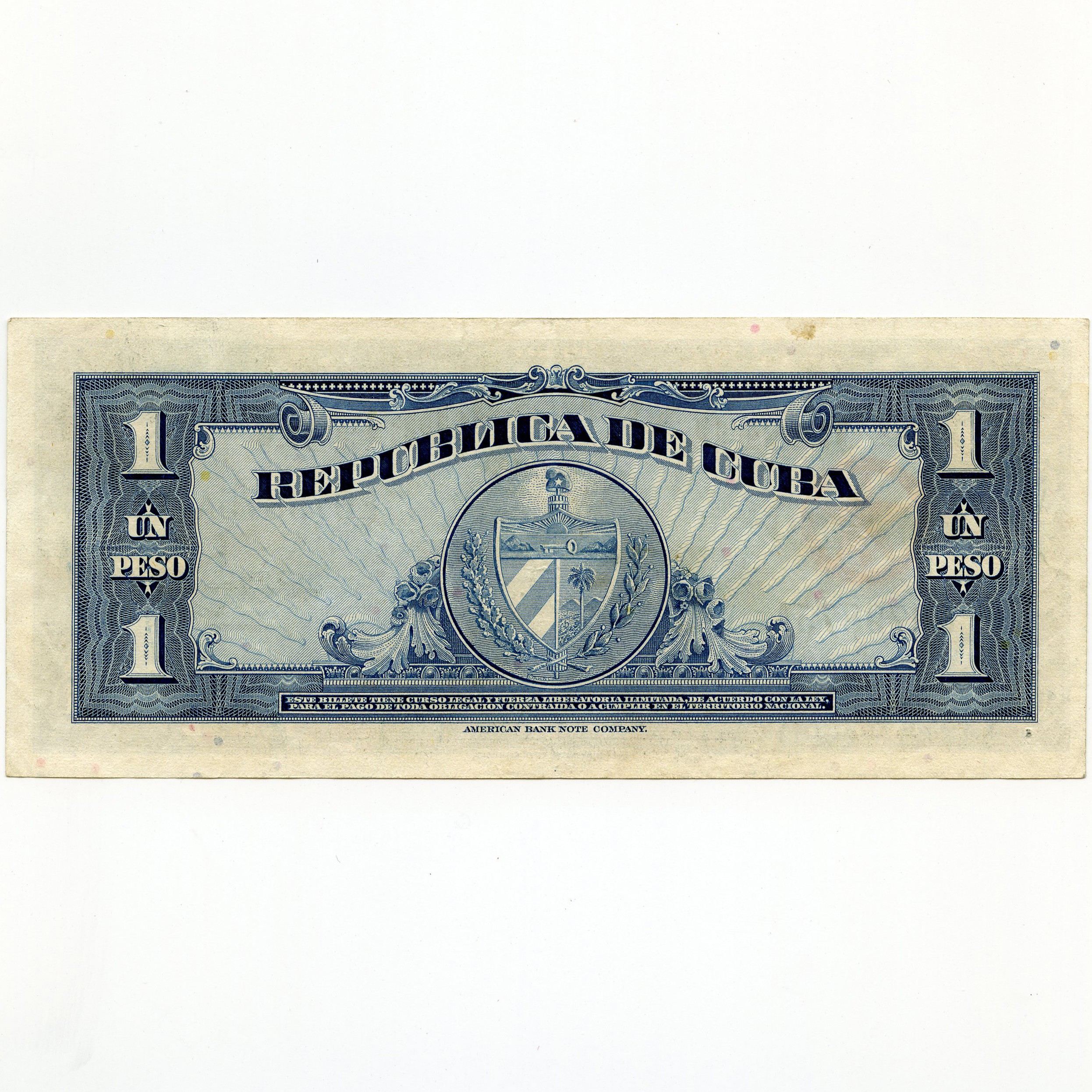 Cuba - 1 Peso - E079875A revers Cuba - 1 Peso - E079875A revers