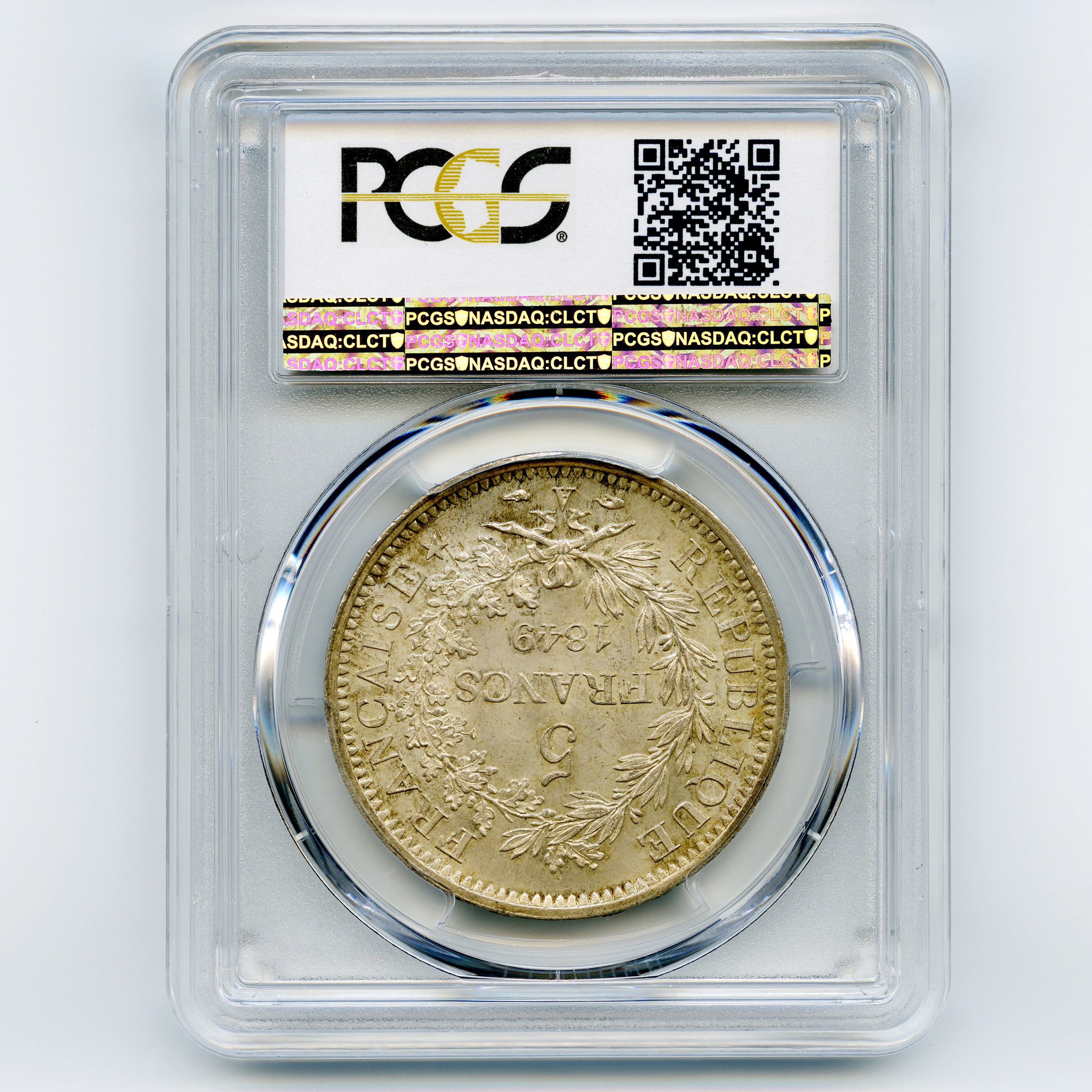 IIème République - 5 Francs - 1849 A revers IIème République - 5 Francs - 1849 A revers