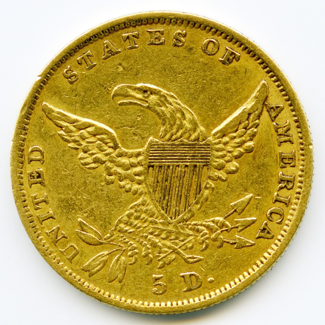USA - 5 Dollars - 1836 revers