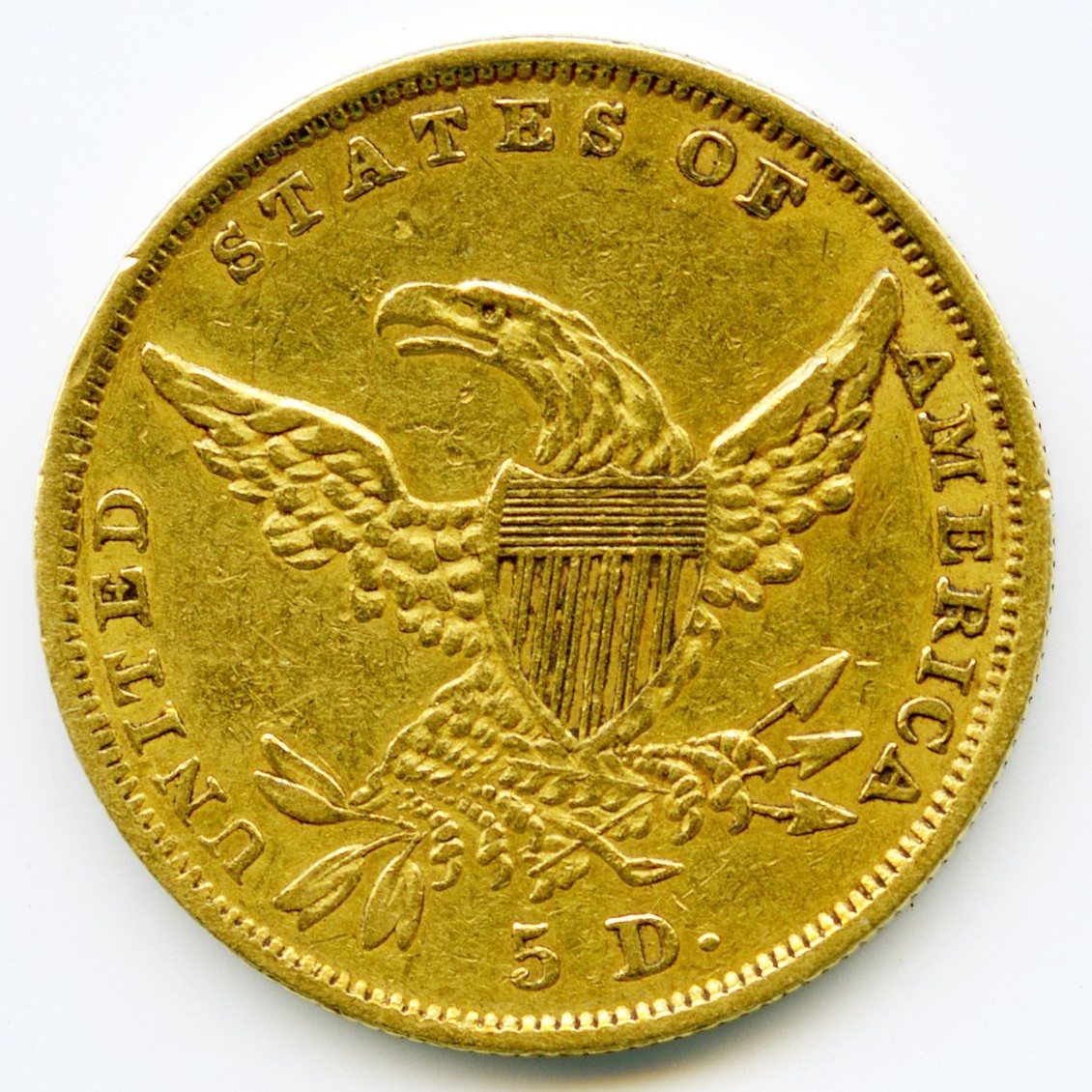 USA - 5 Dollars - 1836 revers USA - 5 Dollars - 1836 revers