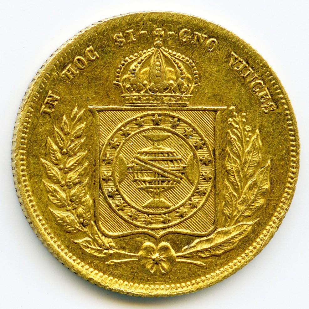 Brésil - 5 000 Reis - 1855 revers Brésil - 5 000 Reis - 1855 revers