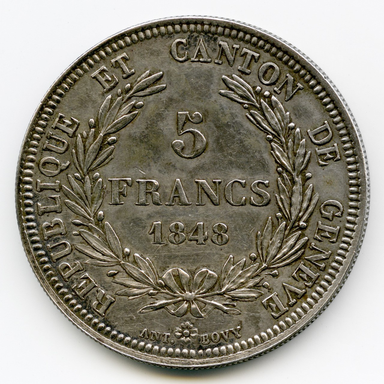 Suisse - 5 Francs - 1848 revers Suisse - 5 Francs - 1848 revers
