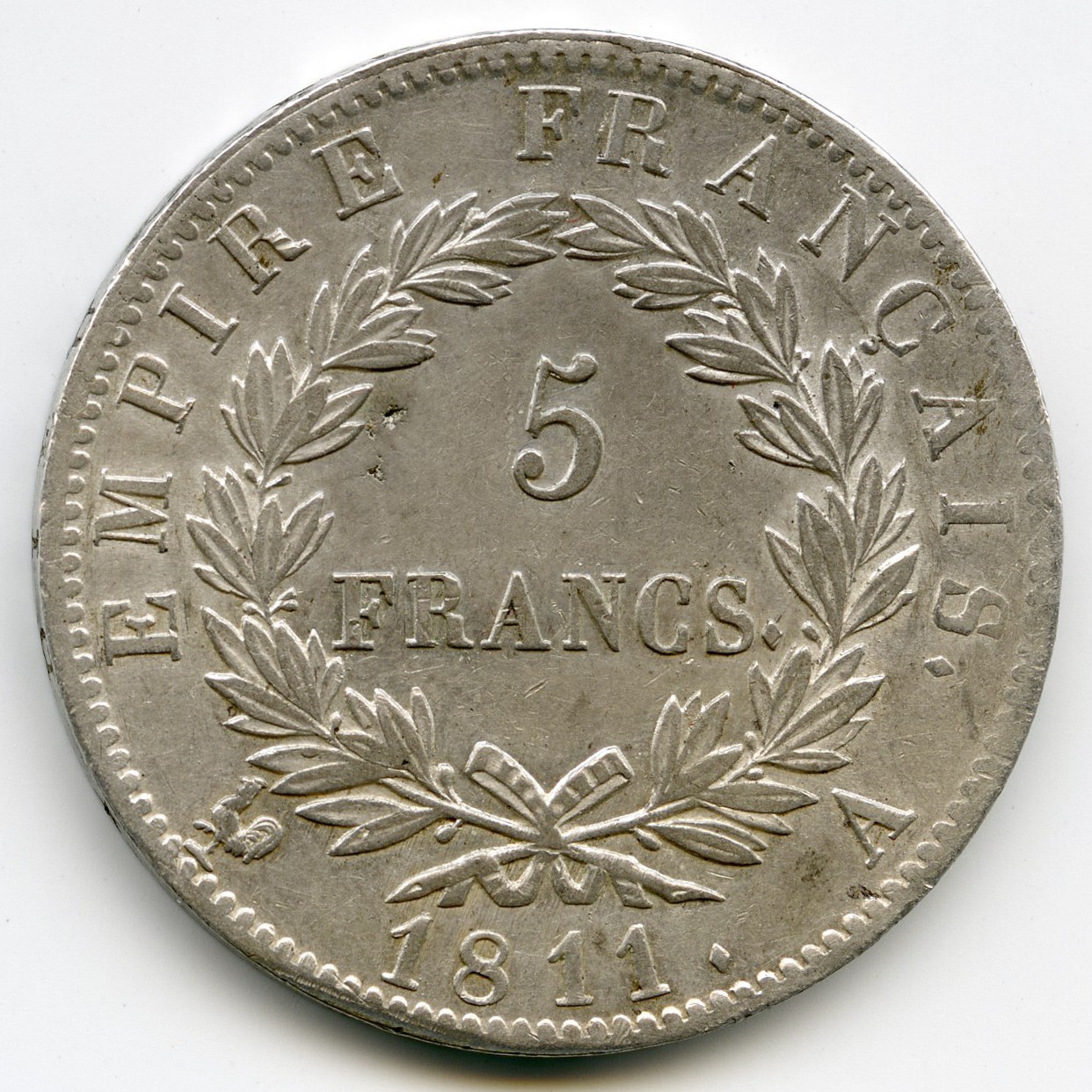 Napoléon Ier - 5 Francs - 1811 - Paris revers