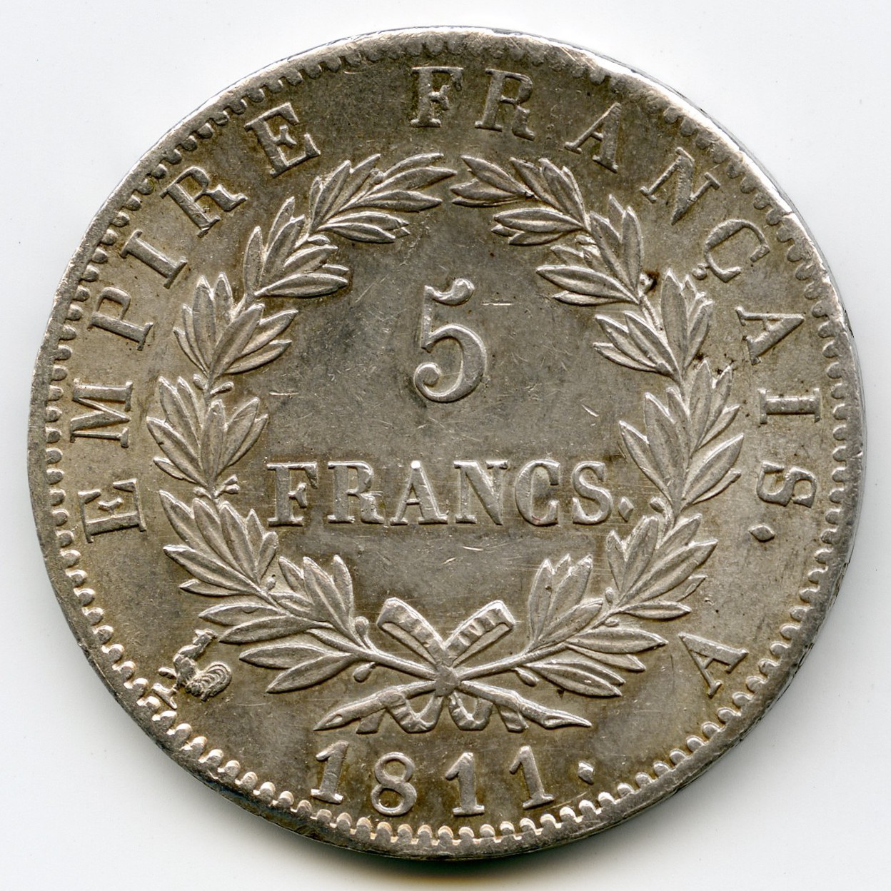Napoléon Ier - 5 Francs - 1811 - Paris revers