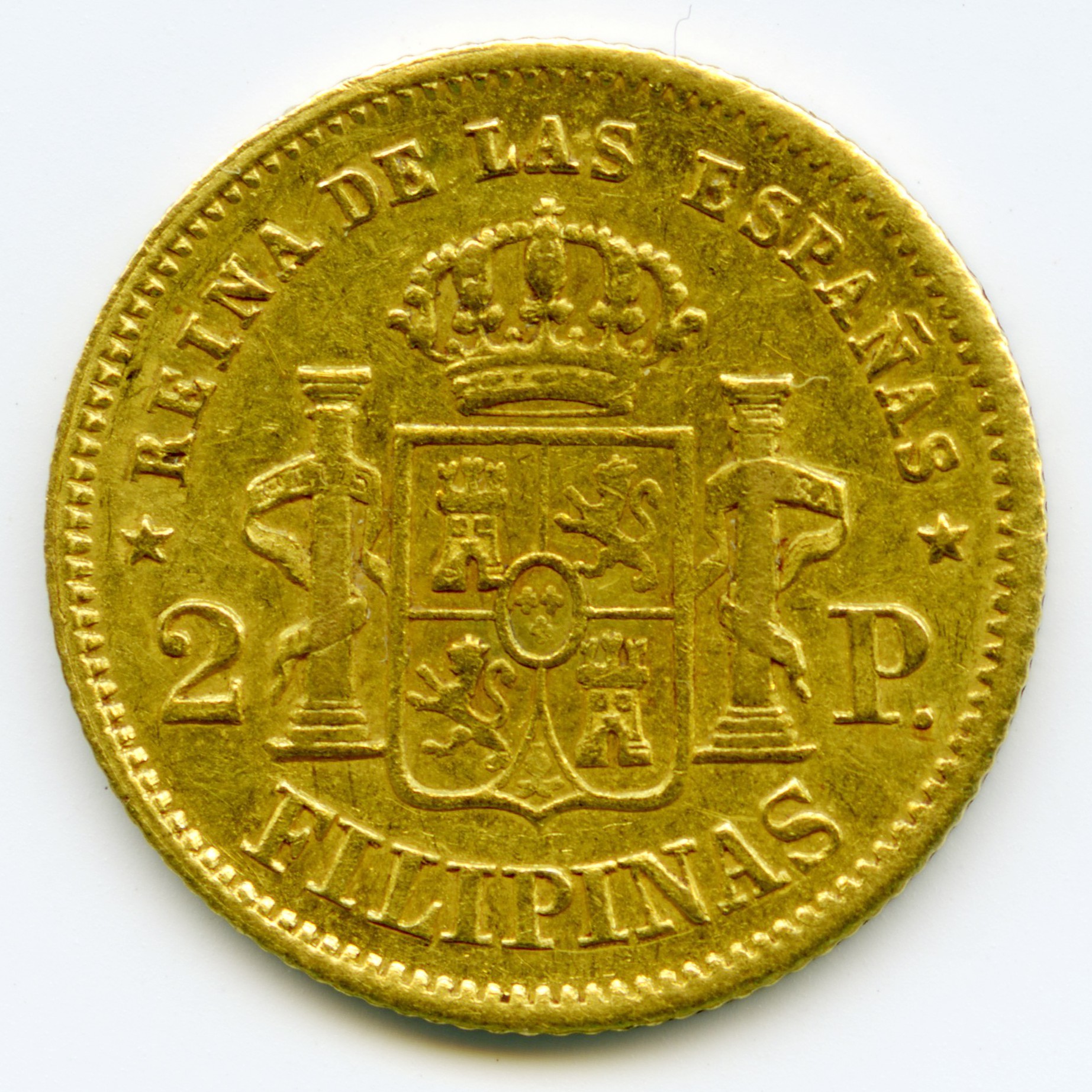 Philippines - 2 Pesos - 1862 revers Philippines - 2 Pesos - 1862 revers