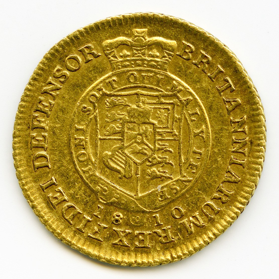 Grande-Bretagne - 1/2 Guinea - 1810 revers Grande-Bretagne - 1/2 Guinea - 1810 revers