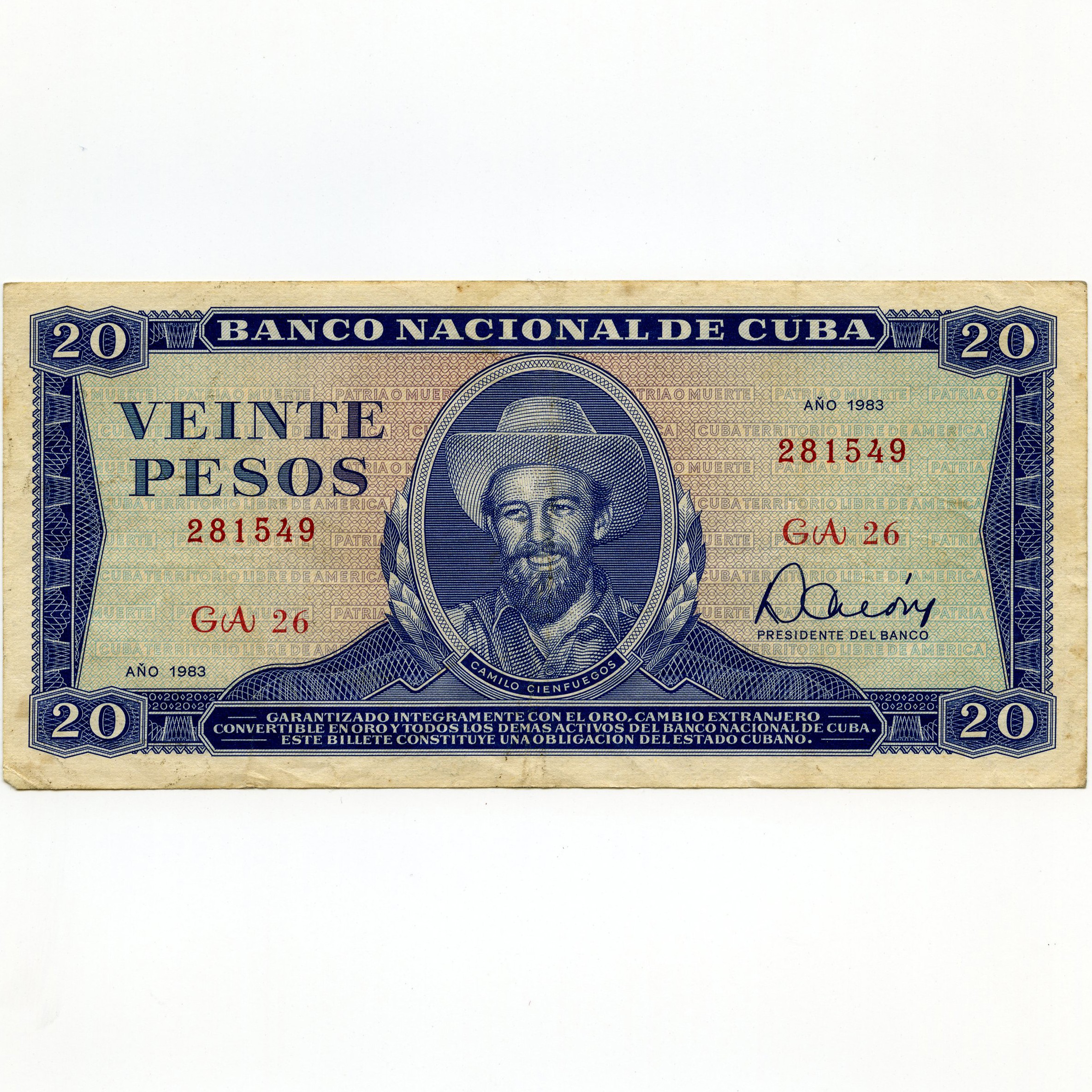 Cuba - 20 Pesos - GA26 281549 avers