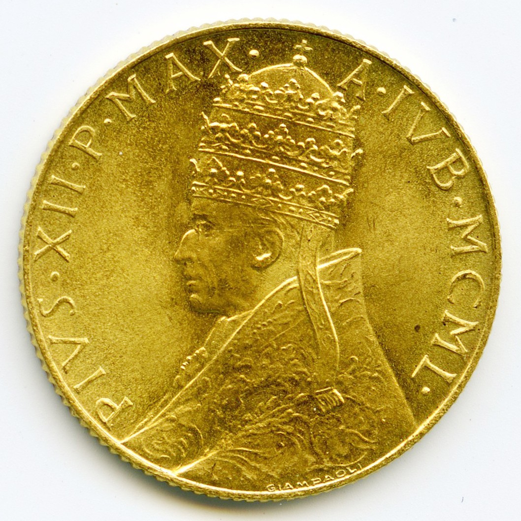 Vatican - Pie XII - 100 Lire 1950 avers