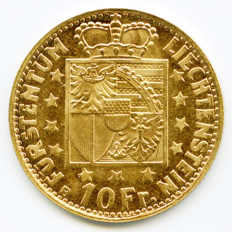 Liechtenstein - 10 Franken 1946 revers
