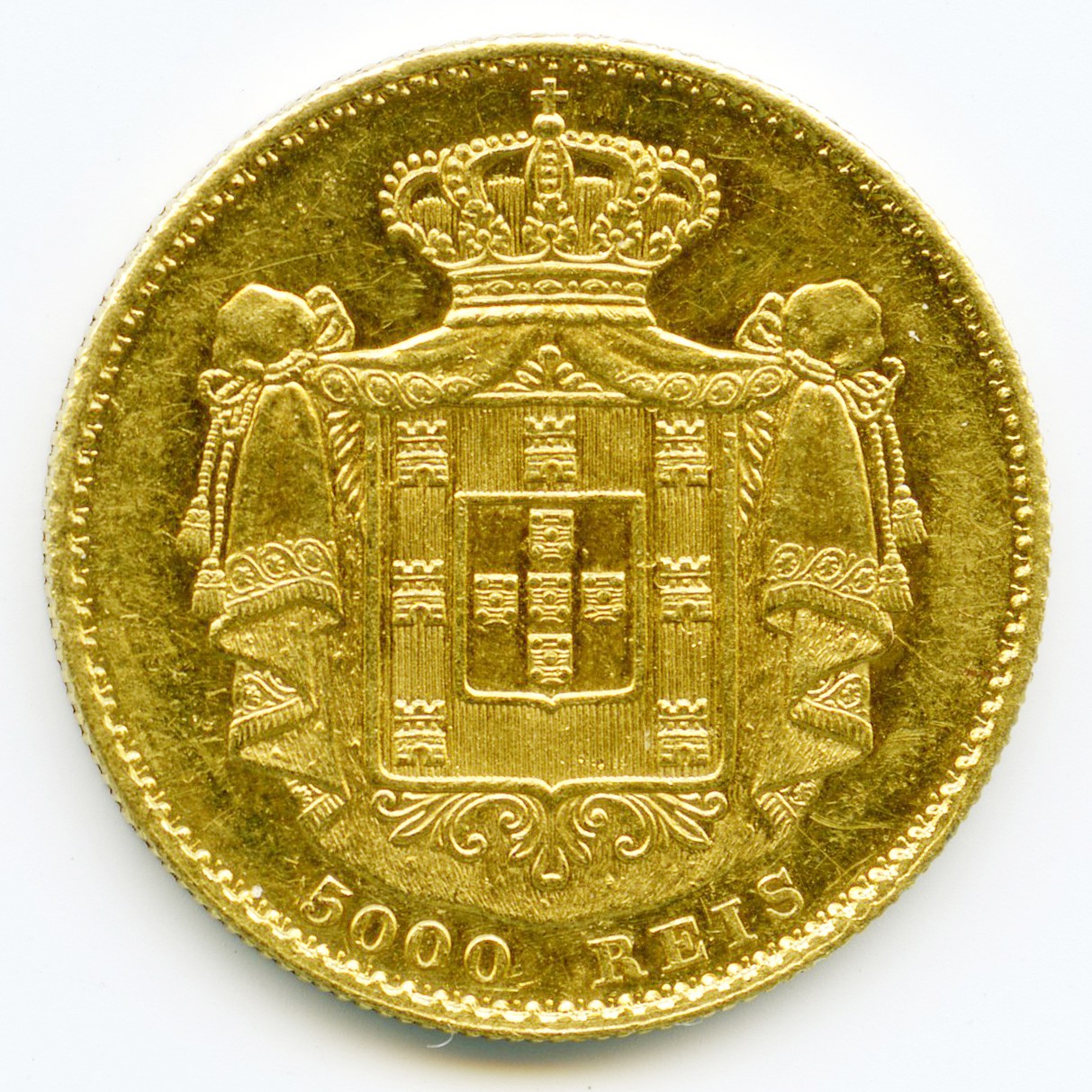 Portugal - 5 000 Reis - 1869 revers Portugal - 5 000 Reis - 1869 revers