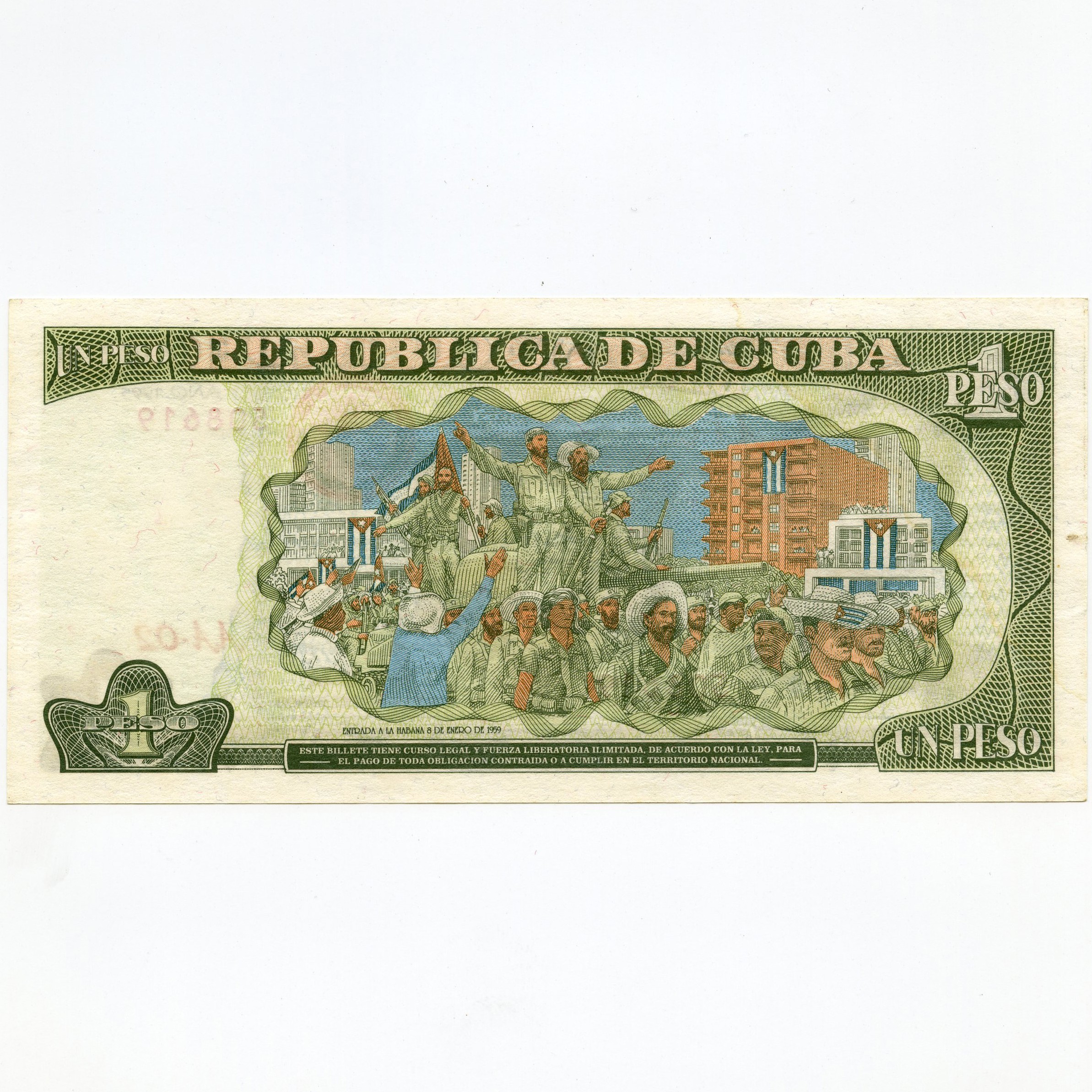 Cuba - 1 Peso - AA-02 508619 revers