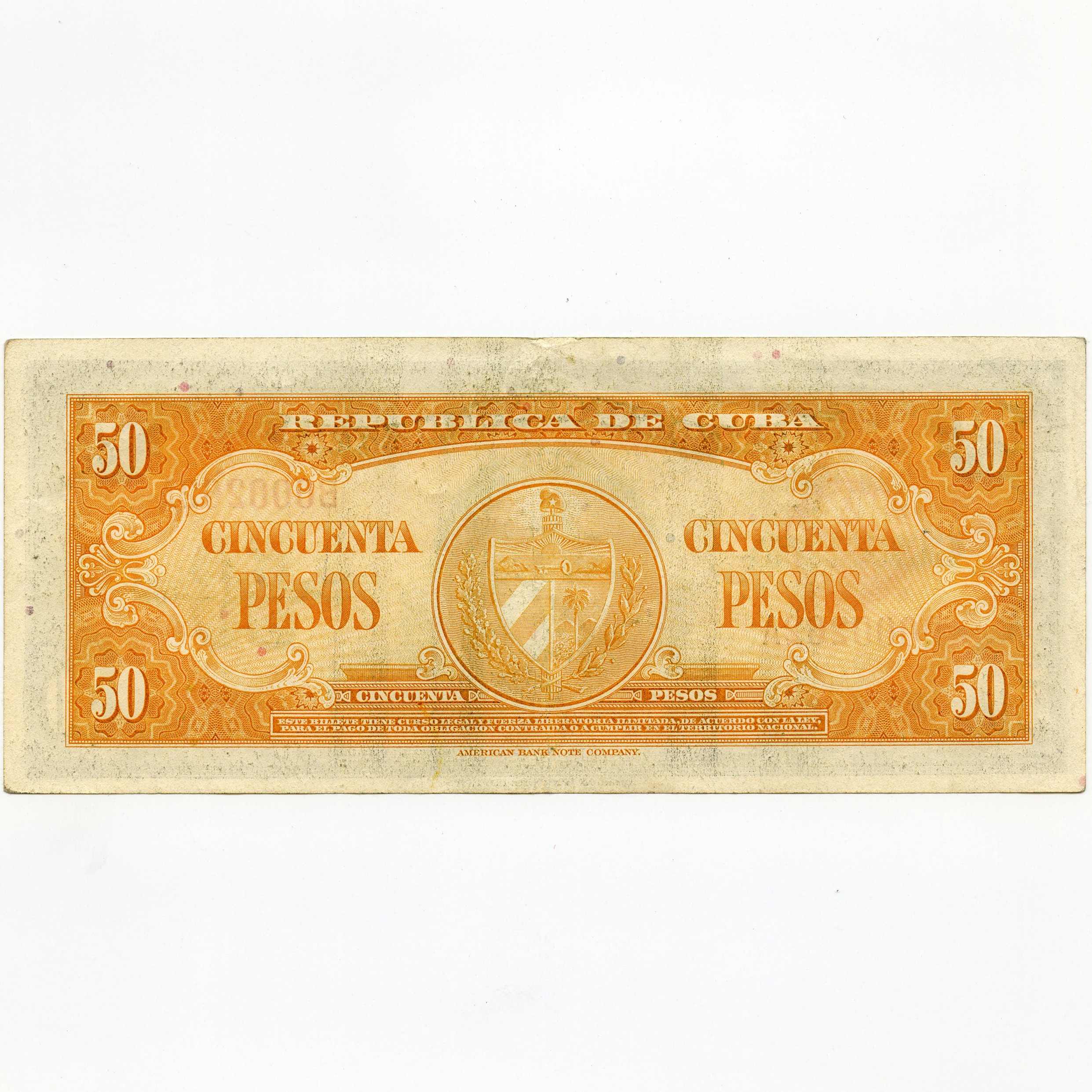 Cuba - 50 Pesos - B000262A revers